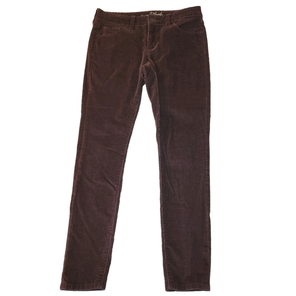 Universal Thread Chocolate Brown Corduroy Mid-rise Skinny Pants Size 6/28R - Picture 5 of 13